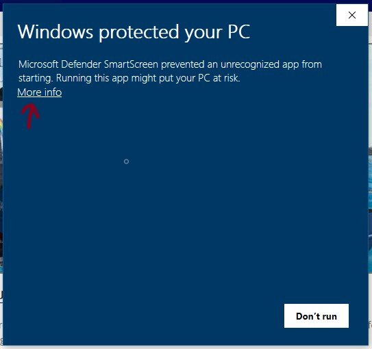 Windows malware protection screen for virtual sailor