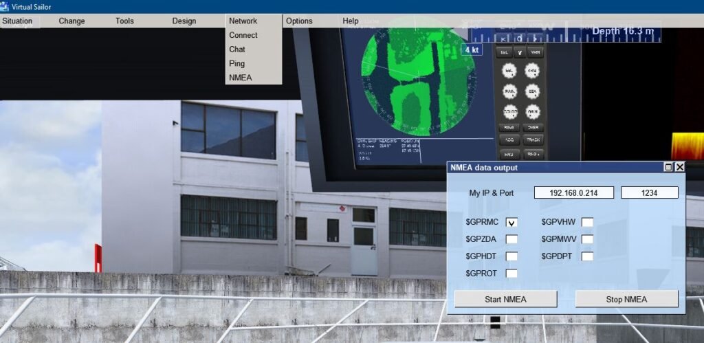 MuVIT network NMEA settings