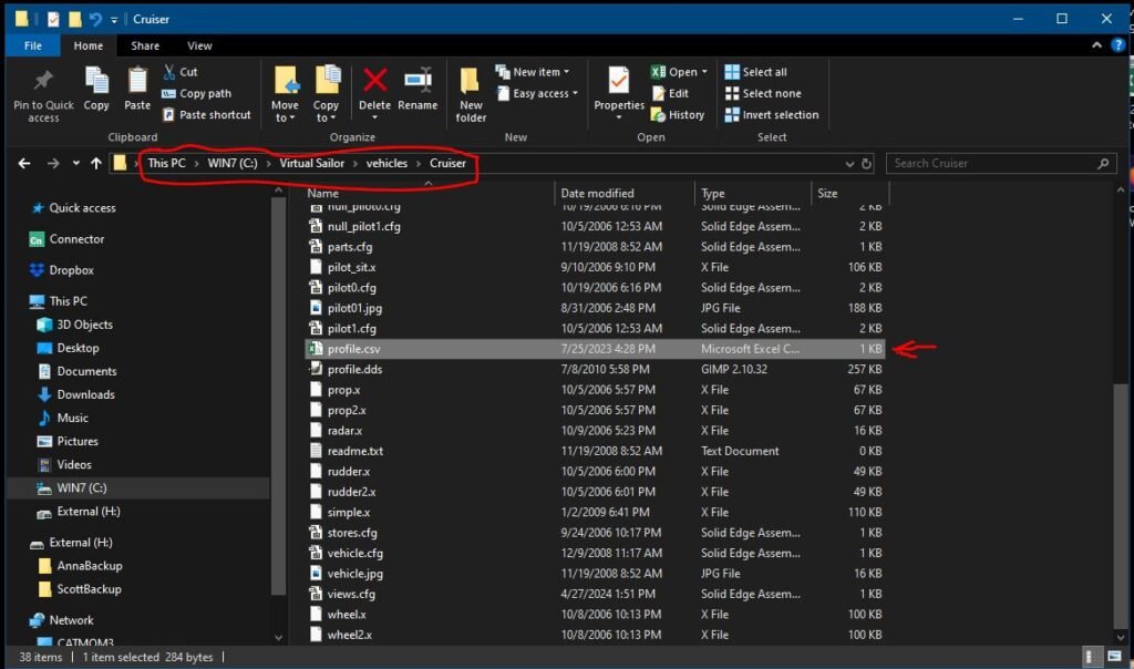 Directory of where to place the profile file